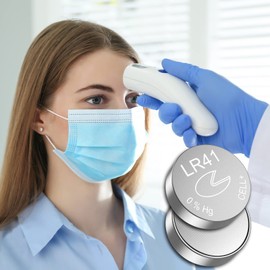 PKCELL AG3 1.5V Battery LR41 392 384 192 Button Alkaline Cell for Digital Thermometer- 5Count