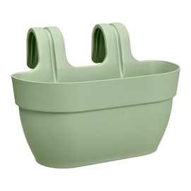 elho Vibia Campana Easy Hanger M 36 - Planter for Balcony & Outdoor - Ø 36.0 x H 26.5 cm - Green/Pistachio Green