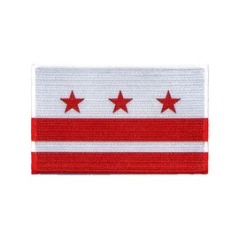 80 x 50 mm Washington D.C. America US State Patch Sew-On Iron-On Patch 102 X