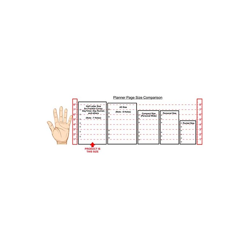 Classic Size Blank Pages, Sized and Punched with 7 Holes
