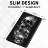 BEOTIWAD Checkbook Cover Skull Pattern Premium Leather Check Book Holder