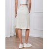 IDEALSANXUN Womens Linen Skirt Spring Summer High Elastic Waist Midi