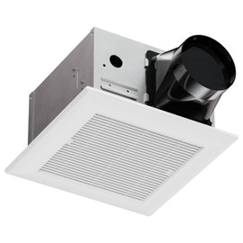 JULLISON 80CFM Bathroom Exhaust Fan with Grille: 20W Ceiling Mount Shower Ventilation Fan, 120V, White, Wet Rated, ETL Certified