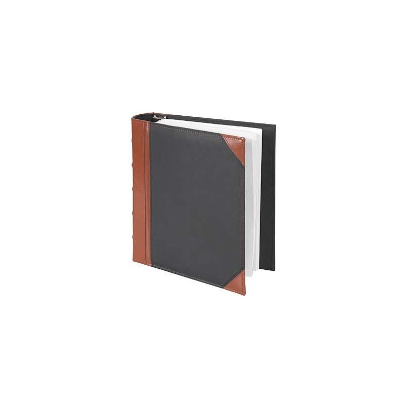 Executive Binder, English Leather 2 Tone with Stitching and Ribbed