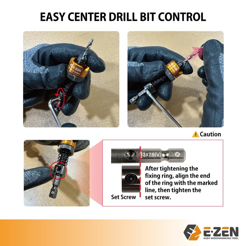 EZ EZEN - Broca avellanadora ajustable de profundidad (3 x