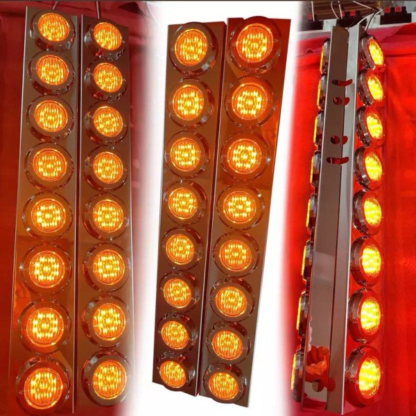 bsp Front Air Cleaner Kit w/16 Flat Amber LED Lights