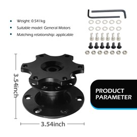 SLIMI Steering Wheel Quick Release Tool, Quick Release Snap Off Boss Kit, Steering Wheel Fast Disassembly Hub Adapter, Universal for Race Motorsport Accessories (Black)