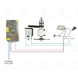 CHANCS 775 DIY Electric Table Saw Mini Circular Saw Cordless DC 24V 12000RPM PWM Speed Controller Output Voltage DC 9-60V
