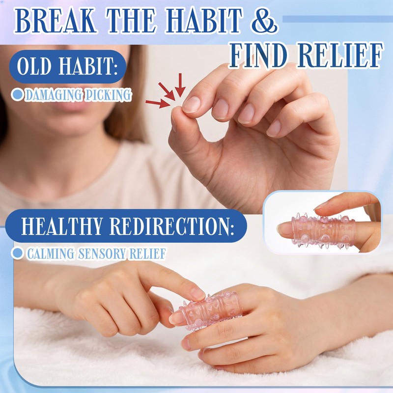 10 Pcs Anti Skin Picking Fidget Toys Silicone Finger Sleeve