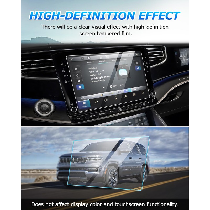 Autorder Custom Fit for 2PCS Screen Protector Jeep Grand Wagoneer