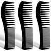 Zoolinn Versatile Hair Grooming Set - 3PCS Black Double-Sided Combs