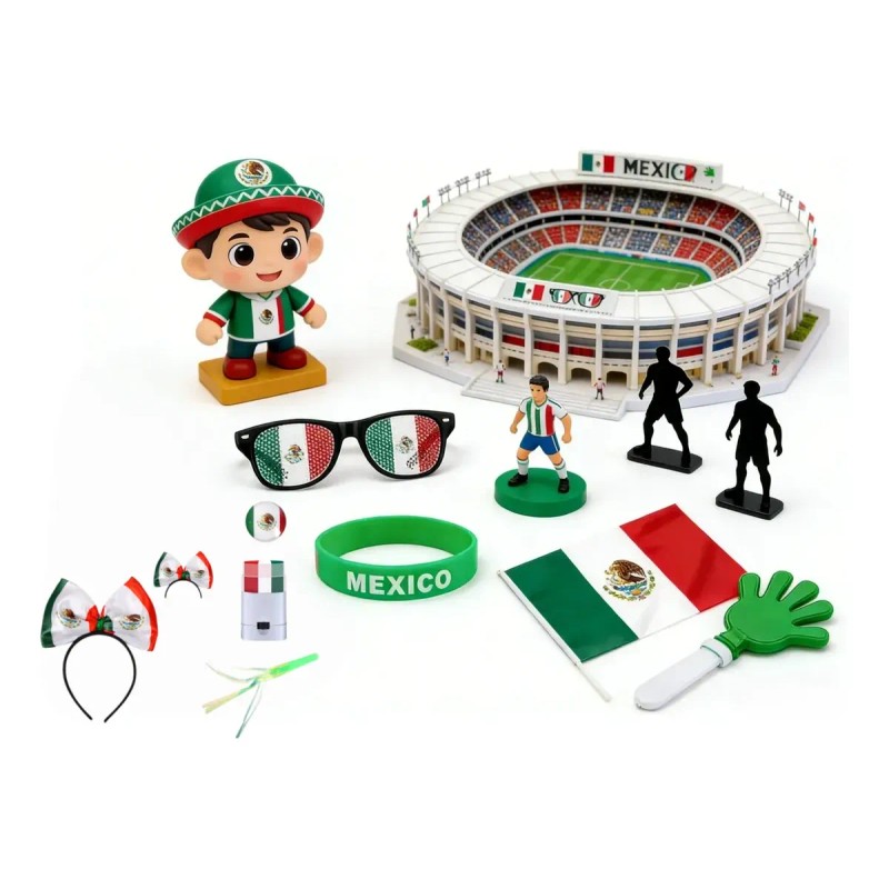 Copa Del Mundo:kit De Porros Para Fútbol:bandera,muñequera