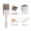 HARFINGTON 16pcs Paint Brushes 2.5" Flat Paint and Chip Brushes