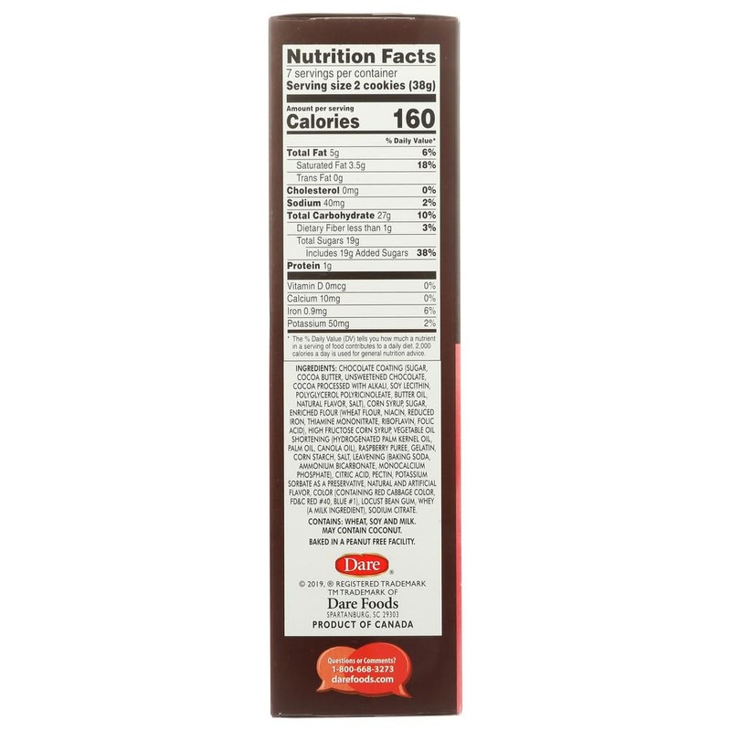 Dare Cookie Whippet Raspberry, 8.8 oz