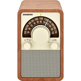 Sangean WR-15WL AM/FM Table Top Wooden Radio, Walnut