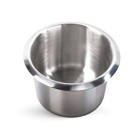 GSE Stainless Steel Drop-in Anti-Spill Storage Drink Cup Holder for Casino Poker Table, Work Desk and Boats, RV Cars & Trucks (Small - Single)
