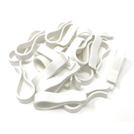 NiftyPlaza Strut Clip - Grid Towels Scarf Hanger Pant Plastic Jet Clips Garment Shirt Coat Sweater Trousers Secured Gripper Dress Pack (100 White)