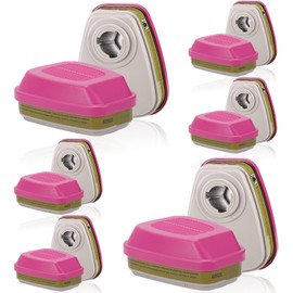 6 Pair 60926 Filter Cartridges for Respirator, Respirator Cartridges & Filters Dust-Proof/Paint/Chemical/Organic Vapors, Replacement Respirator Filters Compatible with 6000, 7000 and FF-400 Series