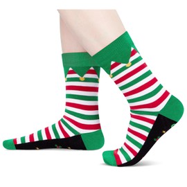 HAPPYPOP Christmas Gifts Stocking Socks for Men - Secret Santa Socks Xmas Stocking Stuffers for Him Husband - In Green