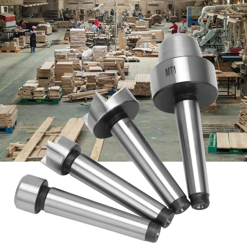 AIMALL 4PCS Wood Lathe Centre Set with MT1 Taper, Drive