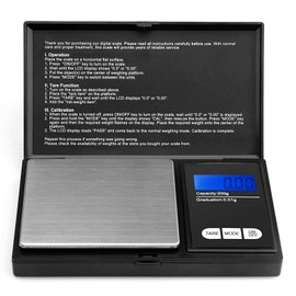 Defurhome 200 g / 0.01 g Pocket Scales with Illuminated LCD Display Digital Scales Precision Scales Digital Scales Gold Scales Coin Scales