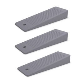 LouMaxx Door Wedge - Set of 3 Door Stopper Floor Grey - Non-Slip Rubber Door Wedge - High-Quality Door Stopper Wedge - Perfect for All Floors - Odourless Door Wedges - Door Stopper Rubber
