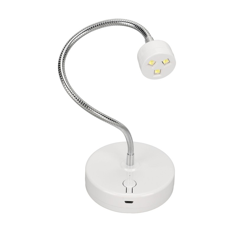 Gooseneck LED Nail Lamp UV 3 Light Chips Rechargeable Nail