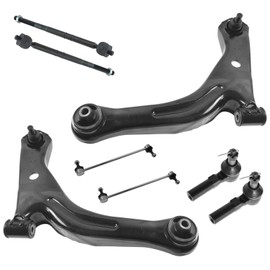TRQ Front Steering & Suspension Kit Control Arm with Ball Joint Sway Bar Stabilizer Link Tie Rod Compatible with 2008-2009 Ford Escape Mazda Tribute Mercury Mariner
