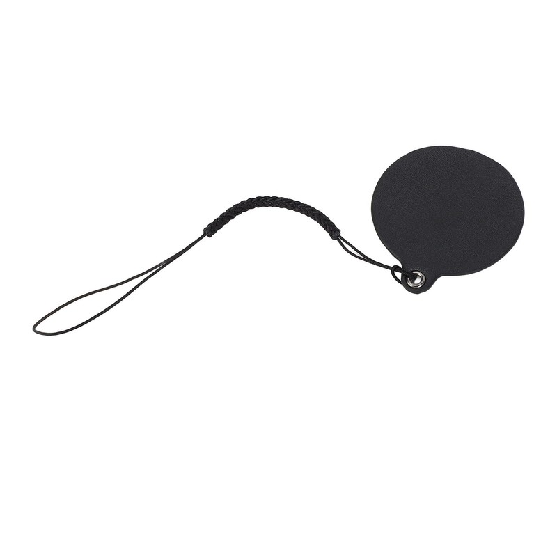 4.7cm Leather Lens Cap Sticker 15cm with String Instant Camera