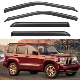 IG Window Visor for Jeep Liberty 2008-2014, Rain Guard Tape-On Extra Durable Wind Sun Side Vent Window Deflector, 2008 2009 2010 2011 2012 2013 2014