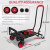 Folding Hand Truck, Portable Dolly Cart with Rubber Wheels and