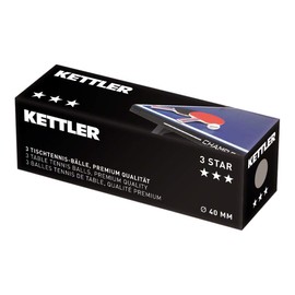 KETTLER 3 Star Competition Table Tennis Balls - 3pack