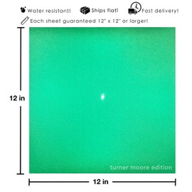 Reflective Vinyl Sheets, 12" x 12" Reflective Adhesive Vinyl Sheets for Crafts, Stickers, Decals, Signs, Address and Mailboxes by Turner Moore Edition (Blue, Red, Green, Black 4-Pack)