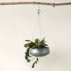 Creative Co-Op Grey & Gold Hanging Iron Planter