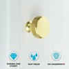 HANIHUA 10 Pack Gold Cabinet Knobs Dresser Knobs, Brushed Brass