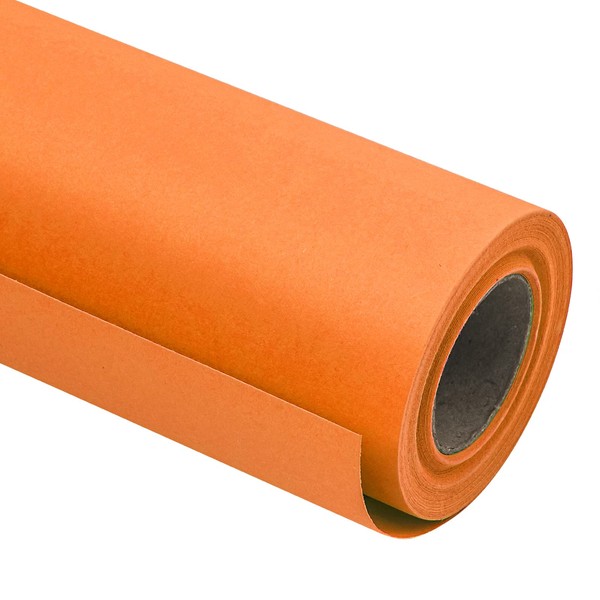 RUSPEPA Orange Kraft Paper Roll - 36 inches x 100