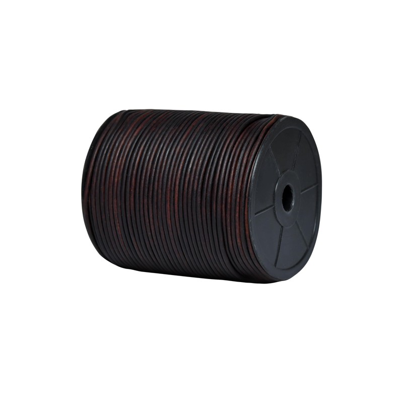 Cords Essentials Cordón redondo de piel auténtica, cuerda para hacer