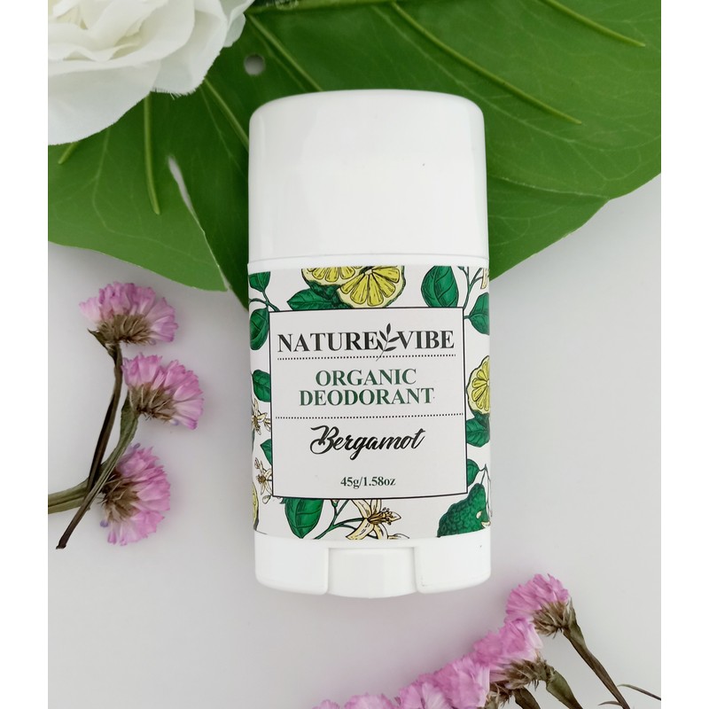 NATURE VIBE Organic deodorant, Natural deodorant 45g/1.58oz (Green tea)