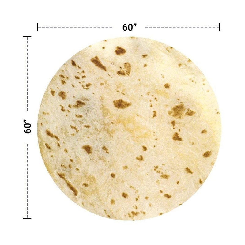 Burrito 59 Inch Fleece Throw Blanket