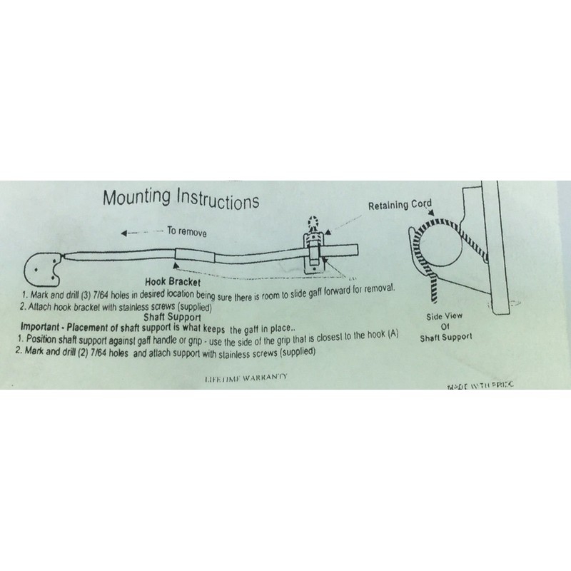 Deep Blue Gaff Mounting Bracket for 3-Inch Gaff