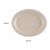 FRANZ MENSCH NatureStar Organic Plates, Oval Sugar Cane, Natural, Length