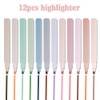 CFifHtOL Pastel Highlighter Set,12 Soft Coloured Highlighters,Gentle on Eyes &