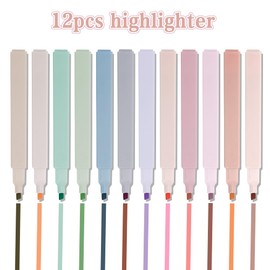 CFifHtOL Pastel Highlighter Set,12 Soft Coloured Highlighters,Gentle on Eyes & Quick-Dry,bible highlighters for Students,Office,Note-Taking,Journaling,Ideal for School,College & Work