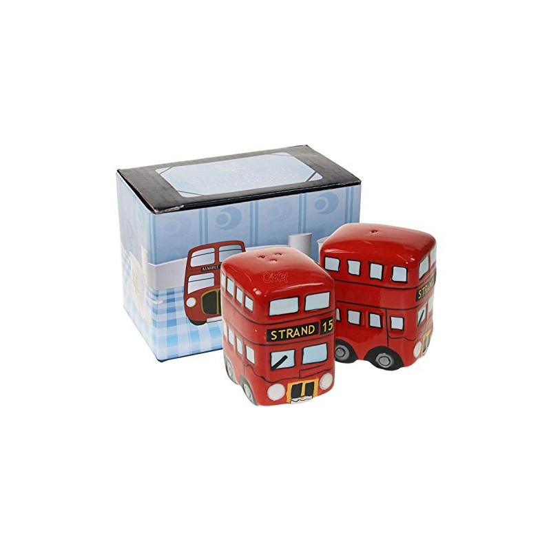 London Routemaster Bus Novelty Ceramic Salt & Pepper Set by