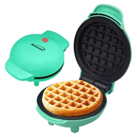 Brentwood 5” Non-Stick Mini Maker for Waffles, Keto Chaffles, Hash Browns, and More (Blue)