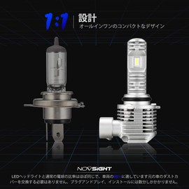 NOVSIGHT A500-N36 Series HB4 LED Headlight Fog Lamp, Ultra Bright 40W, 8000 Lumens, 12V/24V, 6000K Pure White, Real 1:1 Halogen Lamp Design, Car Lamp Modification, Near Halogen, Fog Lamp Replacement,