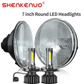SHENKENUO Pair 7inch Round Led Headlights Lamp for Chevy Bel Air 1955 1956 1957 AAA