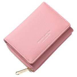 Oneroomone Women's Small Purse, Pink Purse, Short Style, Short Women's Purse, Easy Foldable, Triple Foldable, Multifunctional Purse, pink, Modern