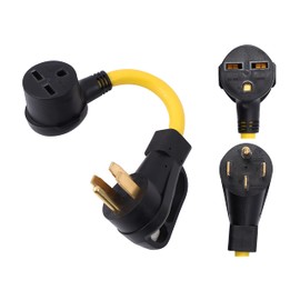 ONETAK NEMA 14-50P to 6-30R ETL Listed 240V 50 Amp 4 Prong Male Plug to 30 Amp 3 Prong Female Outlet Receptacle Generator Dryer Welder Welding Dryer Power Cord Adapter