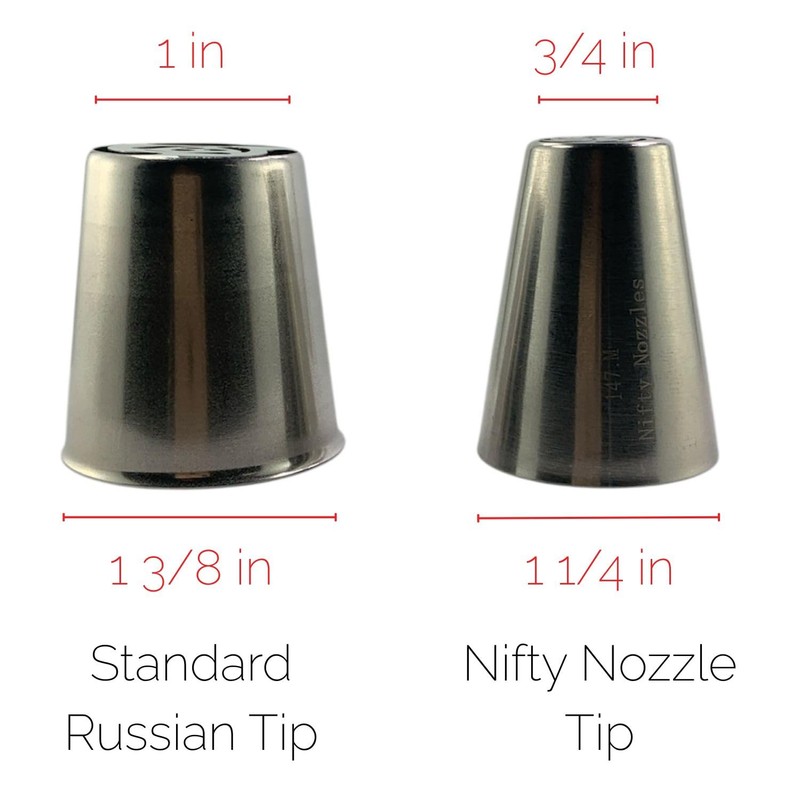 Nifty Nozzles Mini Russian 13 pc Piping Tip Set, Sugar